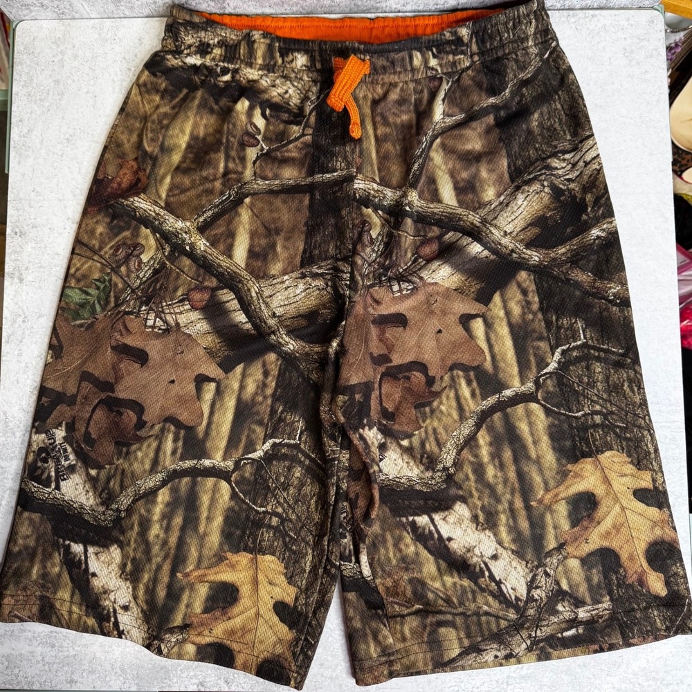 Mossy Oak Break-Up Infinity Camo Mesh Athletic Shorts Youth Kids XXL 18 Y313260